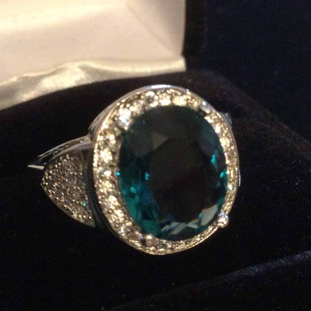Elegant London Blue Topaz Ring - Picture 2 of 11